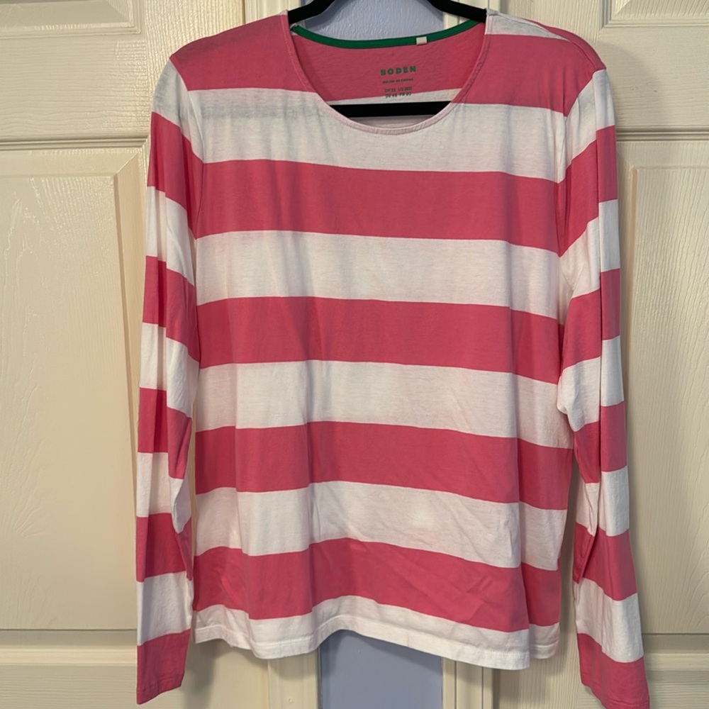 Boden pink stripe tee